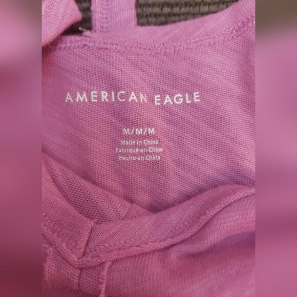 American Eagle Tie Back Peplum Top Cottagecore Boho Babydoll Medium - Picture 5 of 7